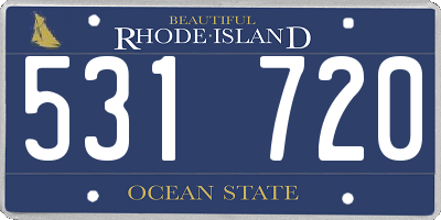 RI license plate 531720