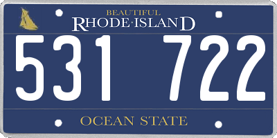 RI license plate 531722