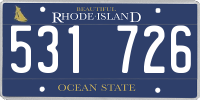RI license plate 531726