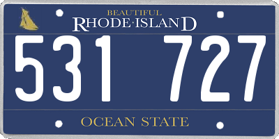 RI license plate 531727