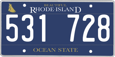 RI license plate 531728