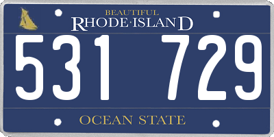 RI license plate 531729
