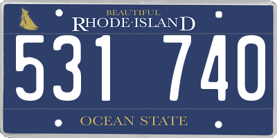 RI license plate 531740
