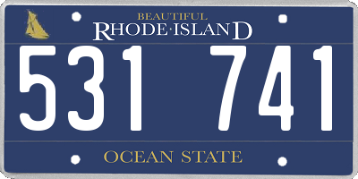 RI license plate 531741
