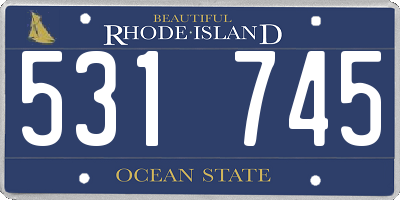 RI license plate 531745