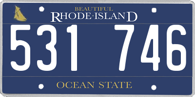 RI license plate 531746
