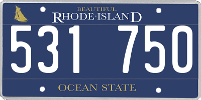 RI license plate 531750