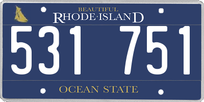 RI license plate 531751