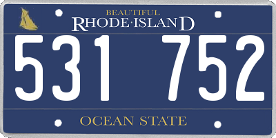 RI license plate 531752