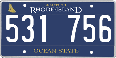 RI license plate 531756