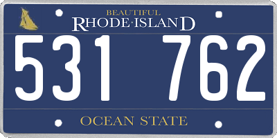 RI license plate 531762