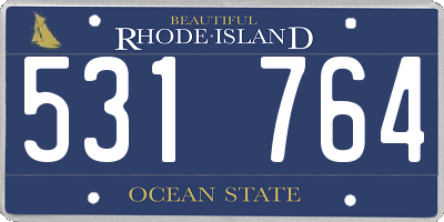 RI license plate 531764