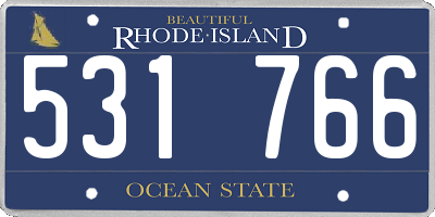 RI license plate 531766