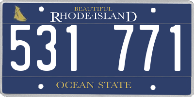 RI license plate 531771