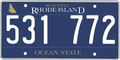 RI license plate 531772