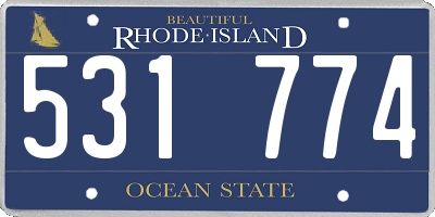 RI license plate 531774