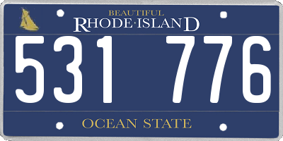 RI license plate 531776