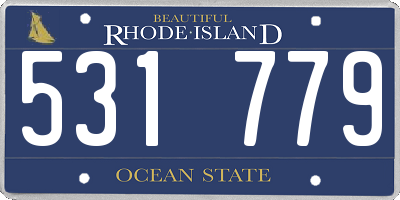 RI license plate 531779