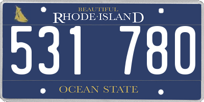 RI license plate 531780