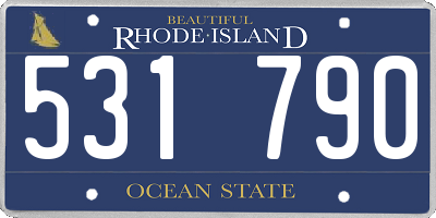 RI license plate 531790