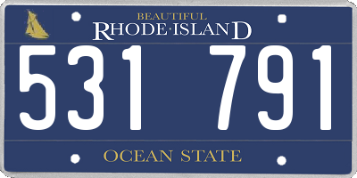 RI license plate 531791