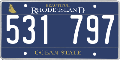 RI license plate 531797