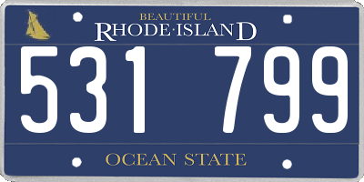 RI license plate 531799