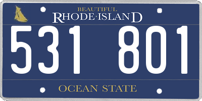 RI license plate 531801