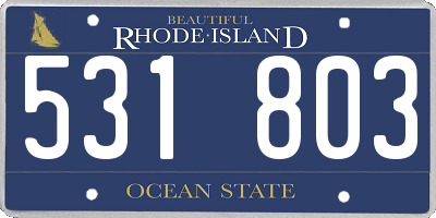 RI license plate 531803