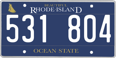 RI license plate 531804