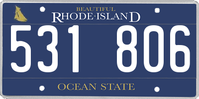 RI license plate 531806