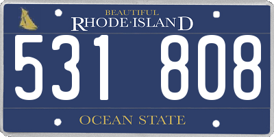 RI license plate 531808
