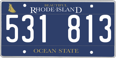 RI license plate 531813