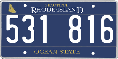 RI license plate 531816