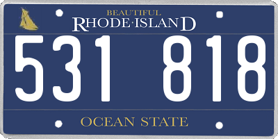 RI license plate 531818