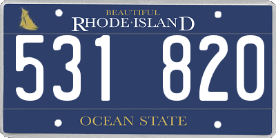 RI license plate 531820