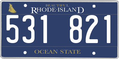 RI license plate 531821