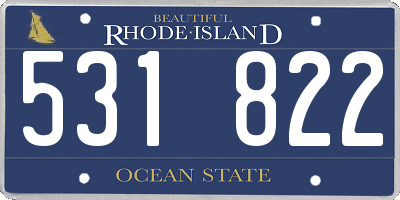 RI license plate 531822