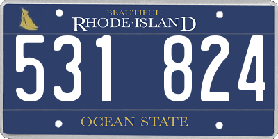 RI license plate 531824