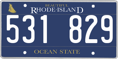 RI license plate 531829