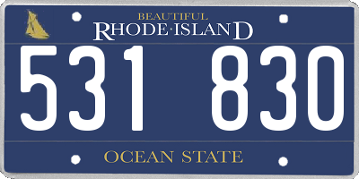 RI license plate 531830