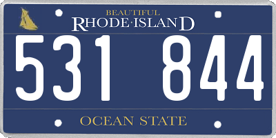 RI license plate 531844