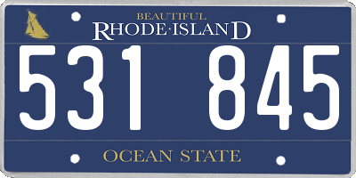RI license plate 531845