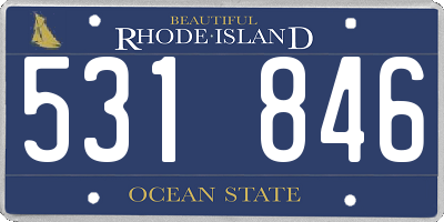RI license plate 531846