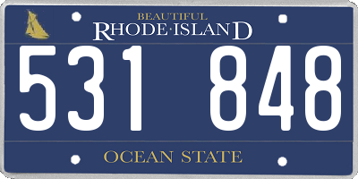 RI license plate 531848