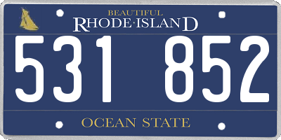 RI license plate 531852