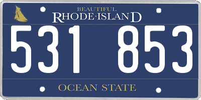 RI license plate 531853