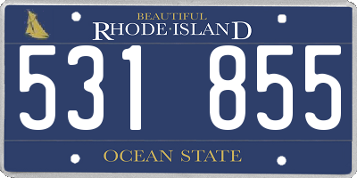 RI license plate 531855