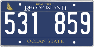 RI license plate 531859