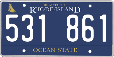 RI license plate 531861